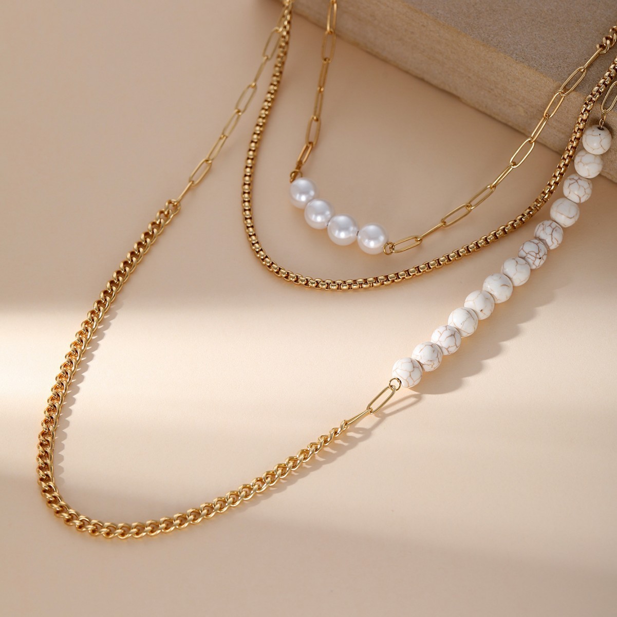 Imitation Pearl Necklace Women's Accessible Luxury Niche Elegant Double-Layered Clavicle Chain  New Original Design Accessories