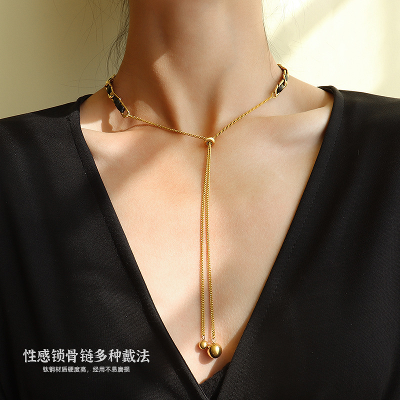PVD Coated Real Gold Plated 18K Gold Geometric 304 Stainless Steel Fashion Waterproof Non Tarnish 304 Stainless Steel Necklace