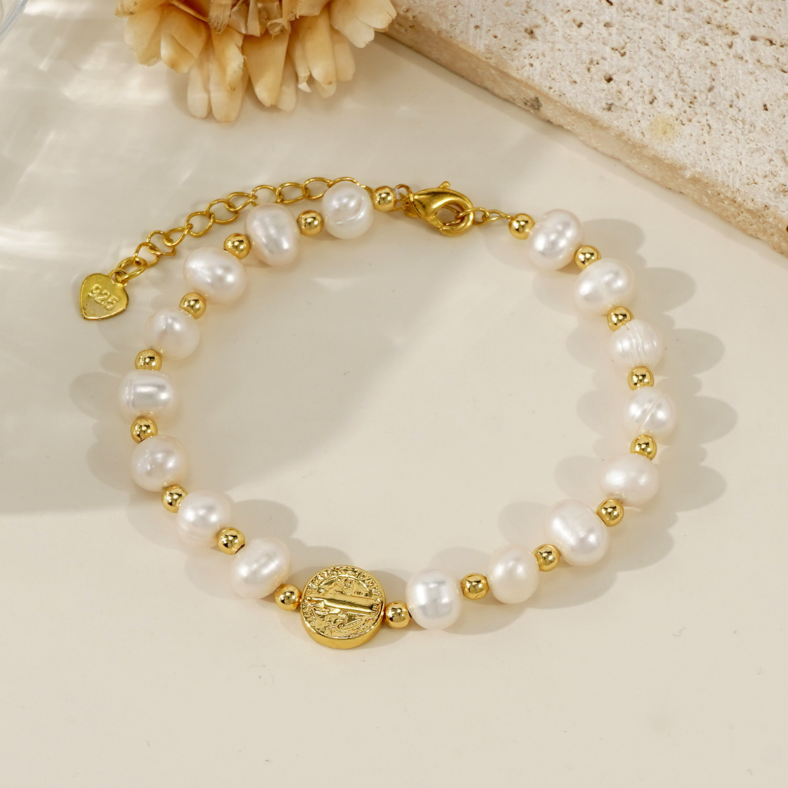 Elegant Pearl Beaded Bracelet Casual School Travel Gift Women's Fashion Accessories Daily Matching Simple Classic Roman Style