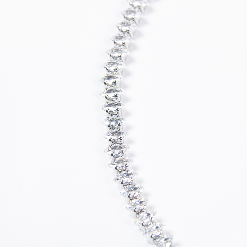 Elegant Wedding Jewelry Set Diamond Embedded Earrings Necklace  Style Dinner High-End Feelings Fashionable Accessories