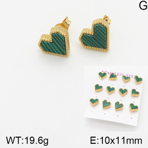 INS New  Fashion Titanium Steel Love Shell Stud Earrings Women's 18K Gold Stainless Steel Love Element Earrings Niche Design High Earrings