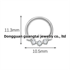 Nose Ring 34#Titanium Natural Color