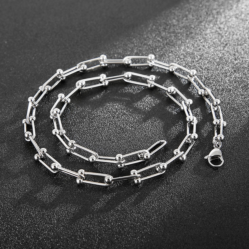 Fashion Geometric Titanium Steel Necklace Plating Stainless Steel Necklaces