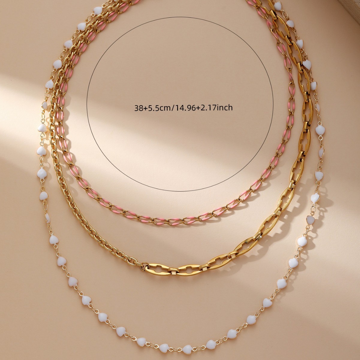 Hot Style Holiday Bohemian Style Clavicle Necklace High-End Temperament Stainless Steel Gold-Plated Color-Preserving Necklace