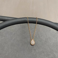 Water Drop Dewdrop Necklace (Rose Gold)
