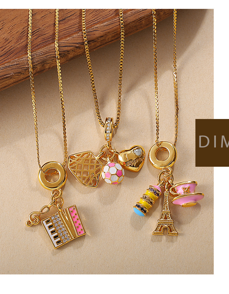 Retro Style Fox Pendant Necklace For Girls Heavy Design Stainless Steel Fashionable OIL Drop DIY Jewelry Accessories