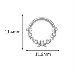 Nose Ring 42 # Titanium Natural Color