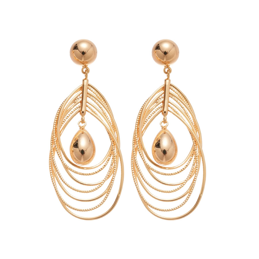 Copper Geometric Electroplating Imitation Gold  Simple Style Classic Style Drop Earrings