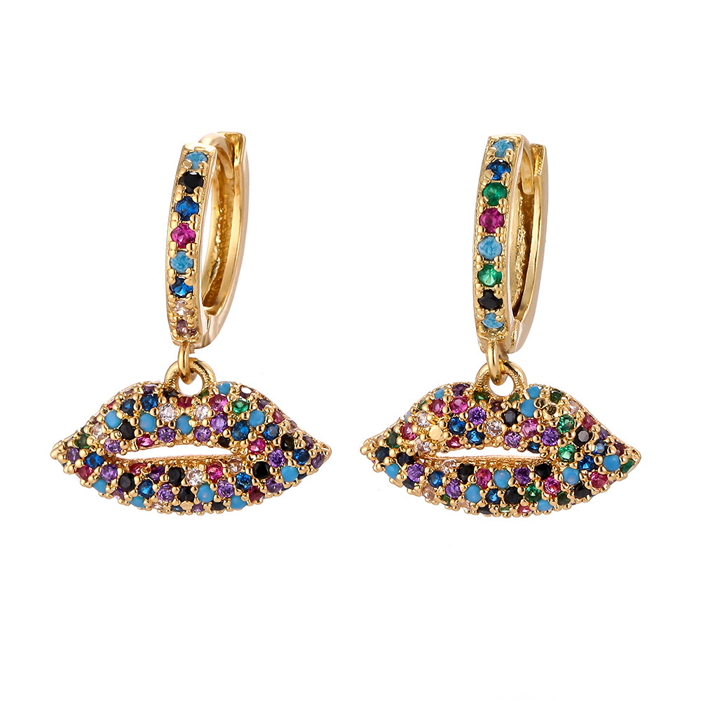 Fashion Geometric Diamond Copper Earrings