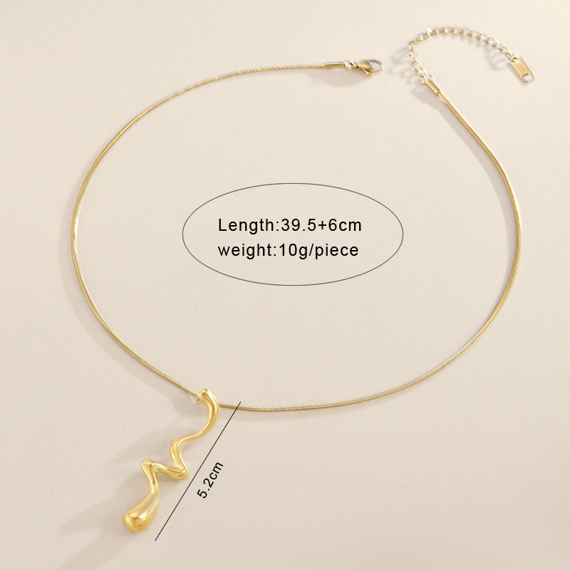 304 Stainless Steel Solid Color Ion Plating (IP) 18K Real Gold Plated Simple Style Classic Style Waterproof Non Tarnish Plating Jewelry Set