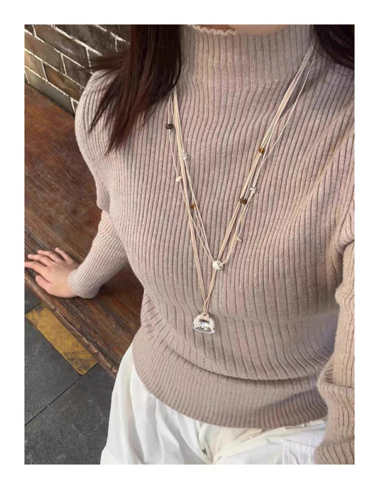 Special-Interest Design Natural Stone Beaded Hand-Woven High-Grade Pendant Necklace Accessories Women's Fashion Accessories Jewellery