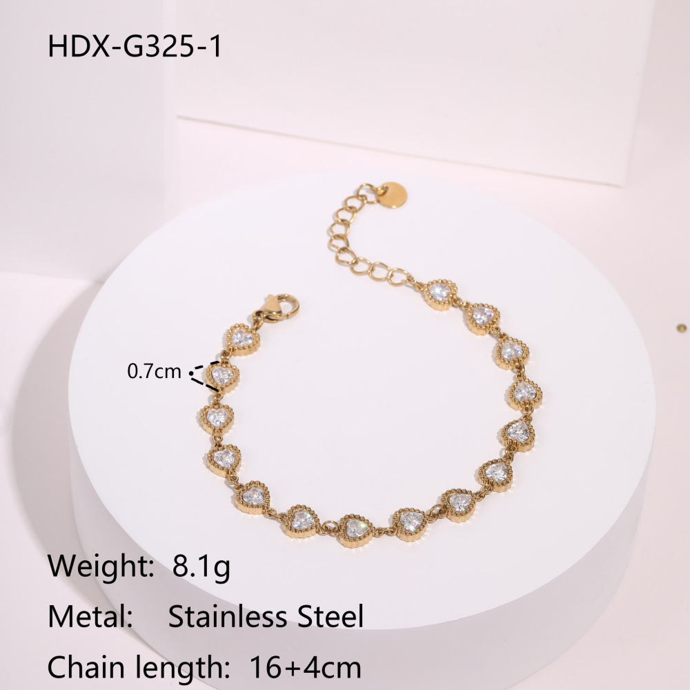 Zircon Series Luxury Stainless Steel Earrings Gold Plated 18K Elegant Geometric Pattern Women's Fashion Jewelry Accessories