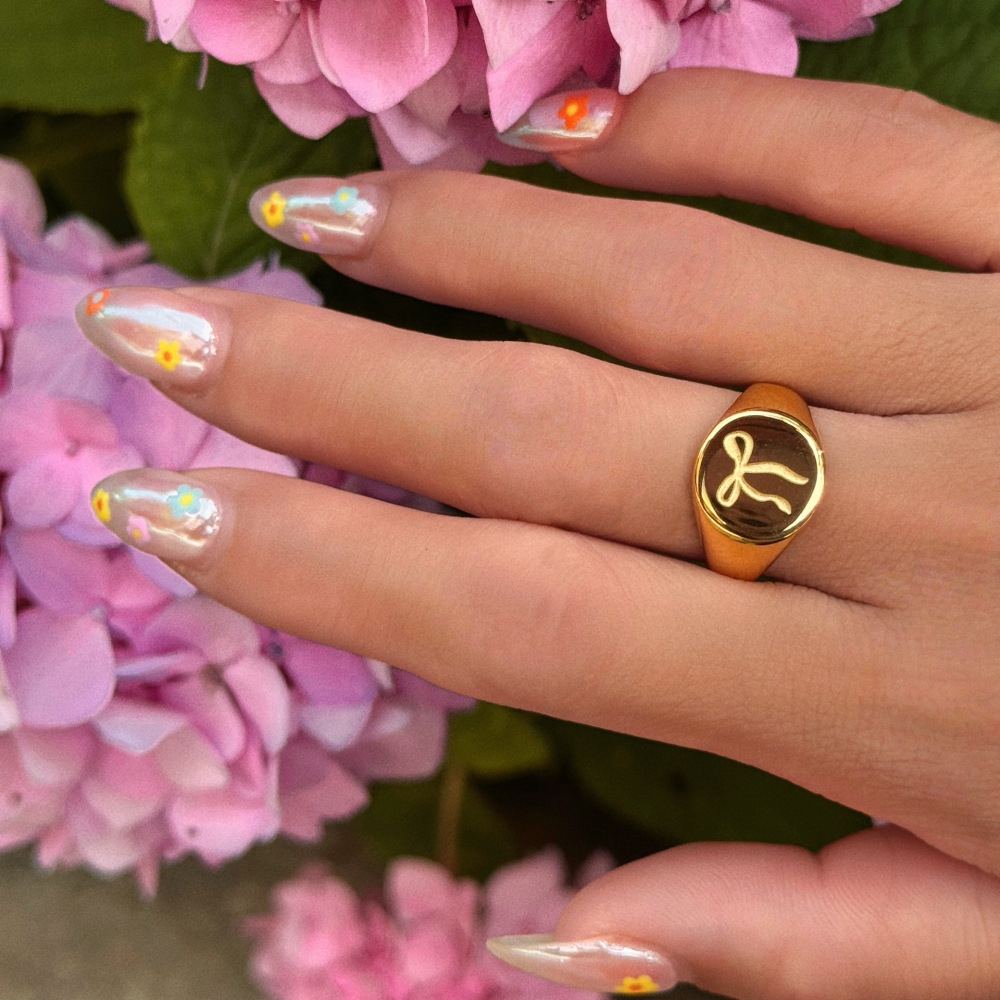 Sweet Style Butterfly Knot Ring Plated Titanium Steel 18K Gold Filled Geometric Pattern Women's Jewelry Accessories