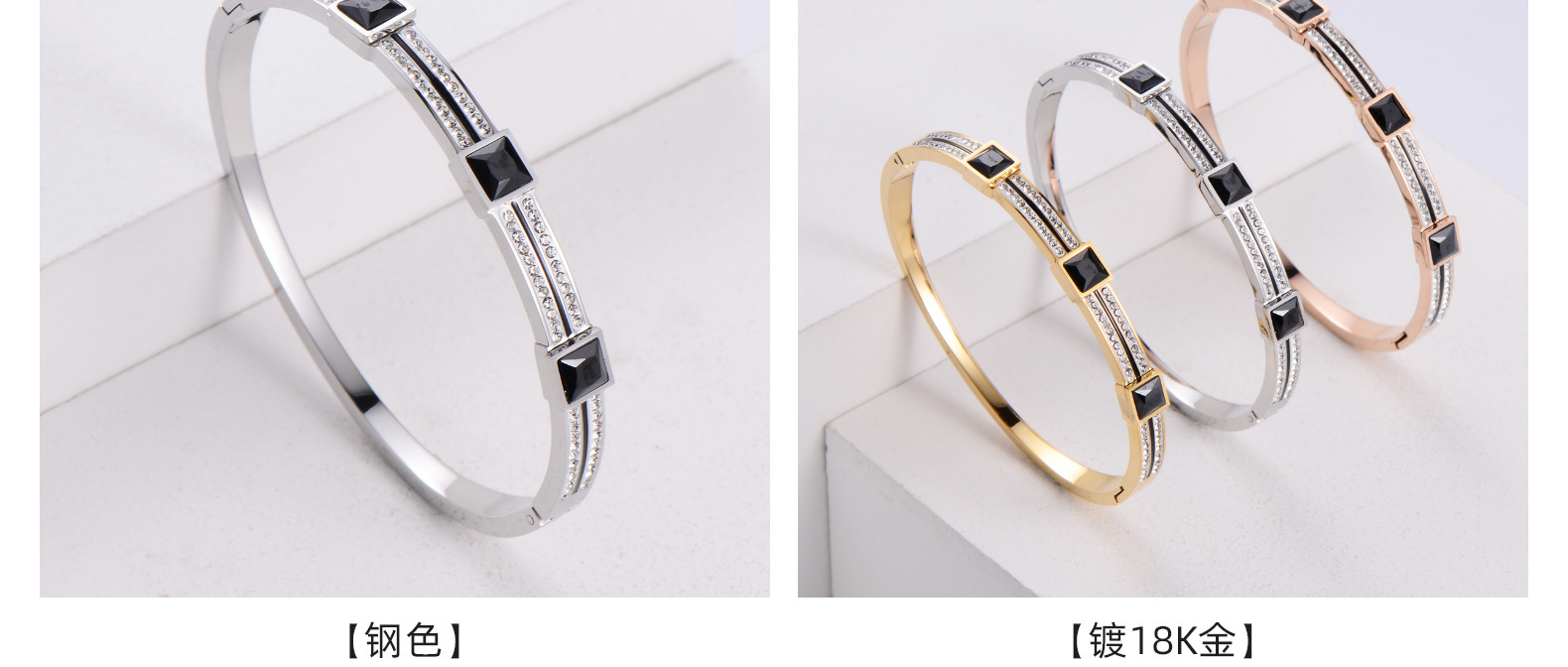 PVD Coated 18K Gold Plated Stainless Steel Waterproof Non Tarnish 304 Stainless Steel