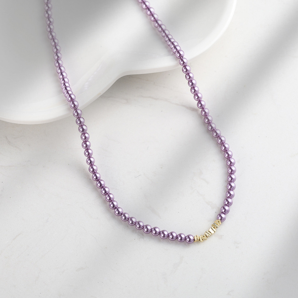 925 Sterling Silver Silver Pendant Necklace For Women December Birthstone Geometric Enamel Charm Jewelry Accessories