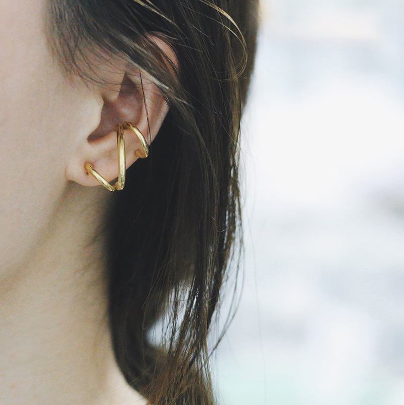PVD Coated Real Gold Plated 18K Gold 304 Stainless Steel Fashion Waterproof Non Tarnish Earrings Ear Studs