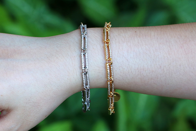 Korean Fashion Couple Bracelet Ring Buckle Bracelet Ins Hip Hop Cold Style Men's Bracelet Cross-border Sold Jewelry