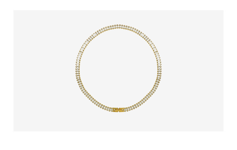 PVD Coated Real Gold Plated 18K Gold Printing 304 Stainless Steel Fashion Waterproof Non Tarnish 304 Stainless Steel Necklace