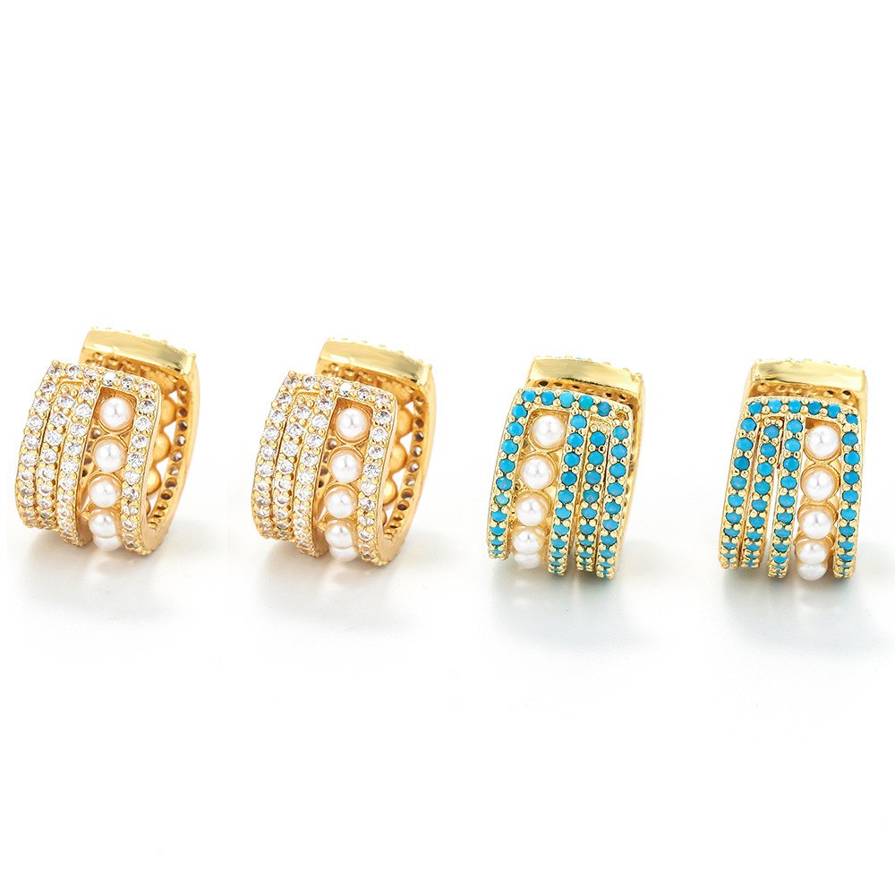 Copper Plating Geometric Zircon