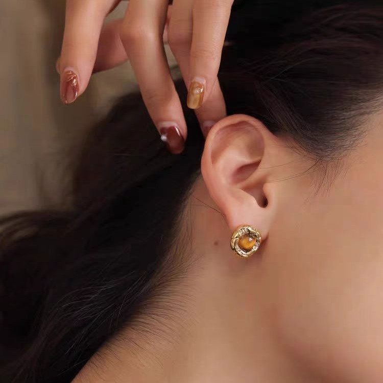 Red Snake Pattern Earrings Women's Luxury Style S925 Silver Needle Ear Jewelry New Year Gift Original Design Fashion Accessories