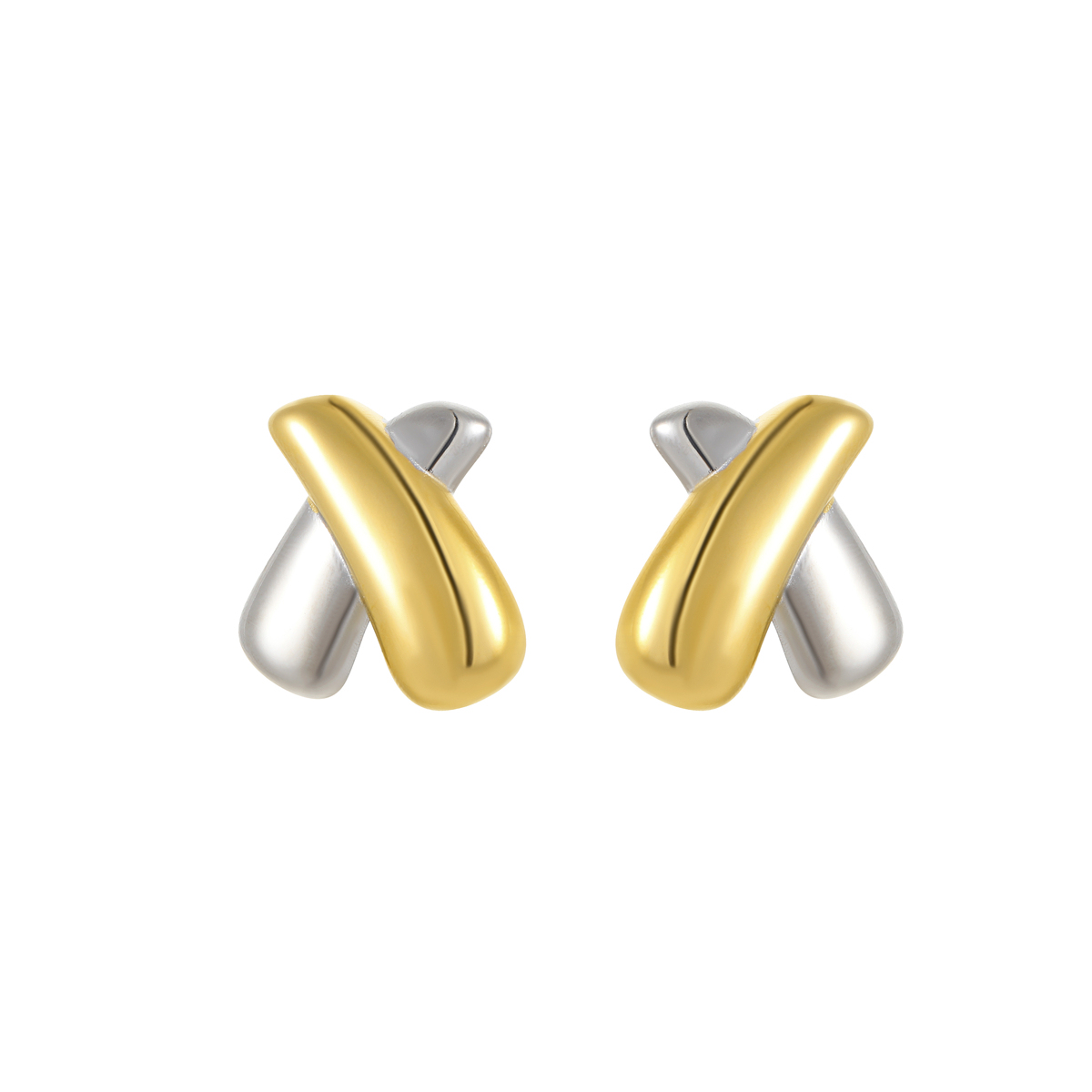 PVD Coated Real Gold Plated Color Block 304 Stainless Steel Classic Style Waterproof Non Tarnish Ear Studs