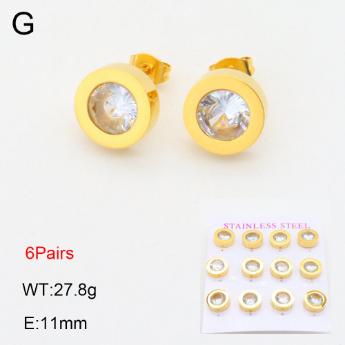 INS New  Fashion Titanium Steel Round Studs Women's 18K Gold Stainless Steel Lovely Element Earrings Earrings Niche Design High Earrings