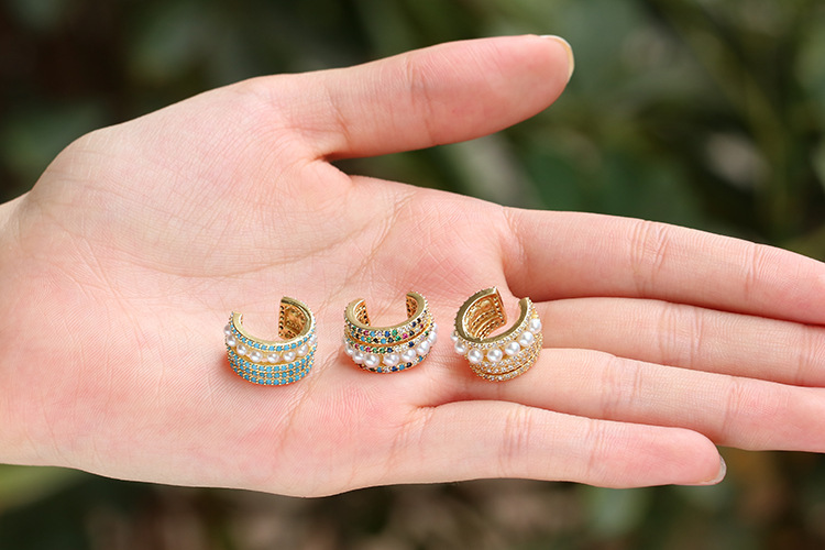 Copper Plating Geometric Zircon