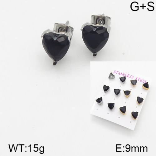 INS New  Fashion Titanium Steel Love Heart Stud Earrings 18K Gold Stainless Steel Love Element Earrings Earrings Niche Design High Earrings For Women Earrings
