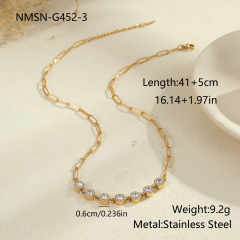 NMSN-G452-3 Round Diamond Necklace