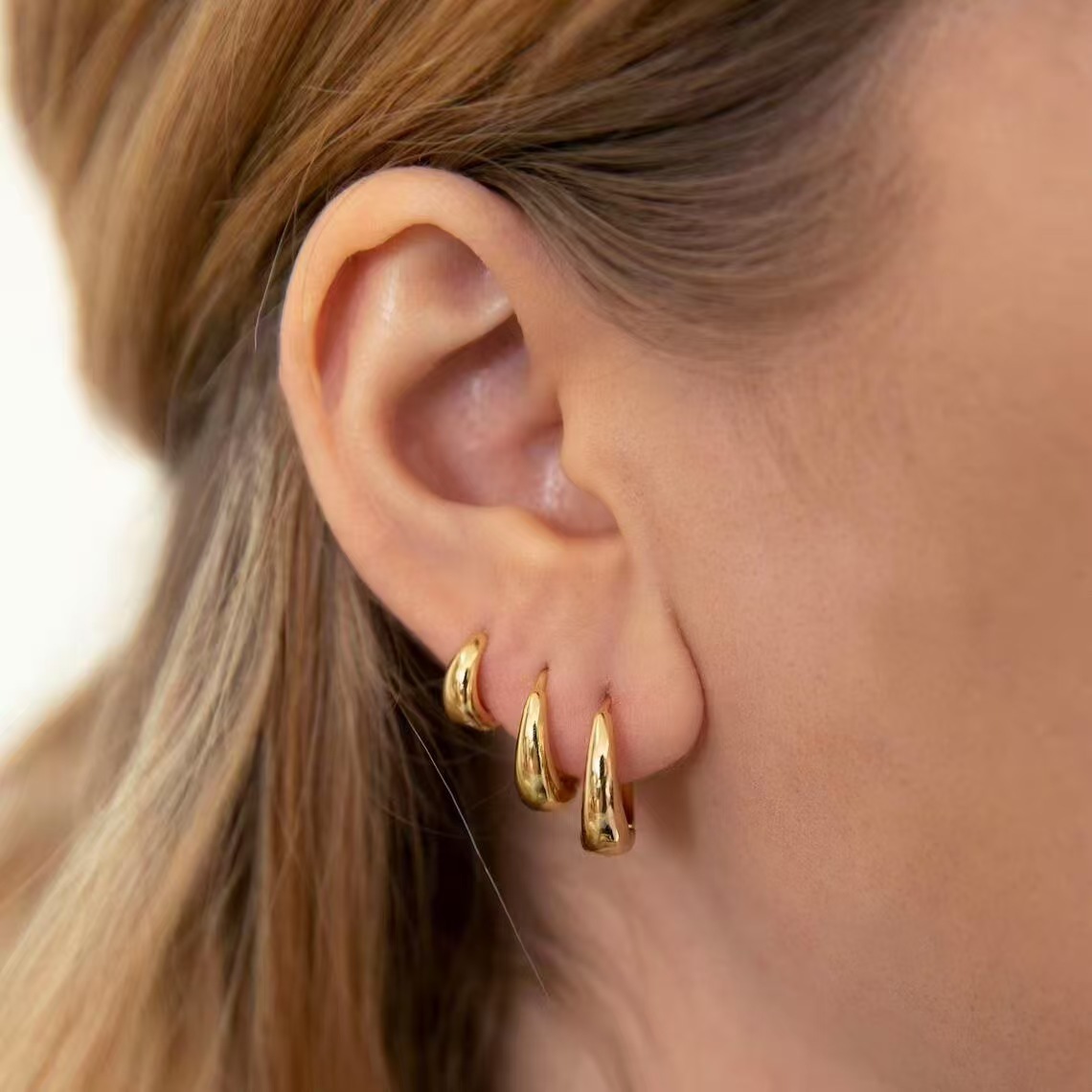 Fashionable Minimalist Earrings Personality Design Luxury Style Geometric Pattern Copper Material Women's Jewelry Accessories