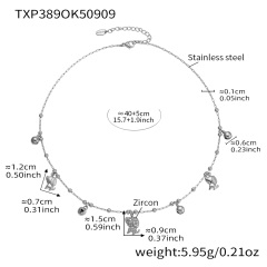 TXP389-steel Color Diy Necklace 40+5cm
