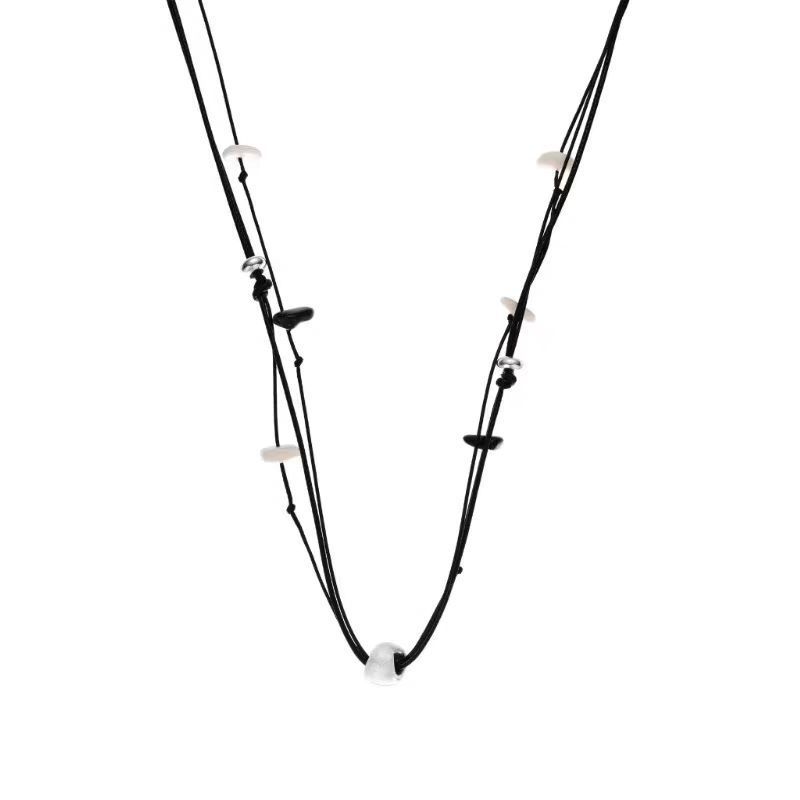 Special-Interest Design Natural Stone Beaded Hand-Woven High-Grade Pendant Necklace Accessories Women's Fashion Accessories Jewellery