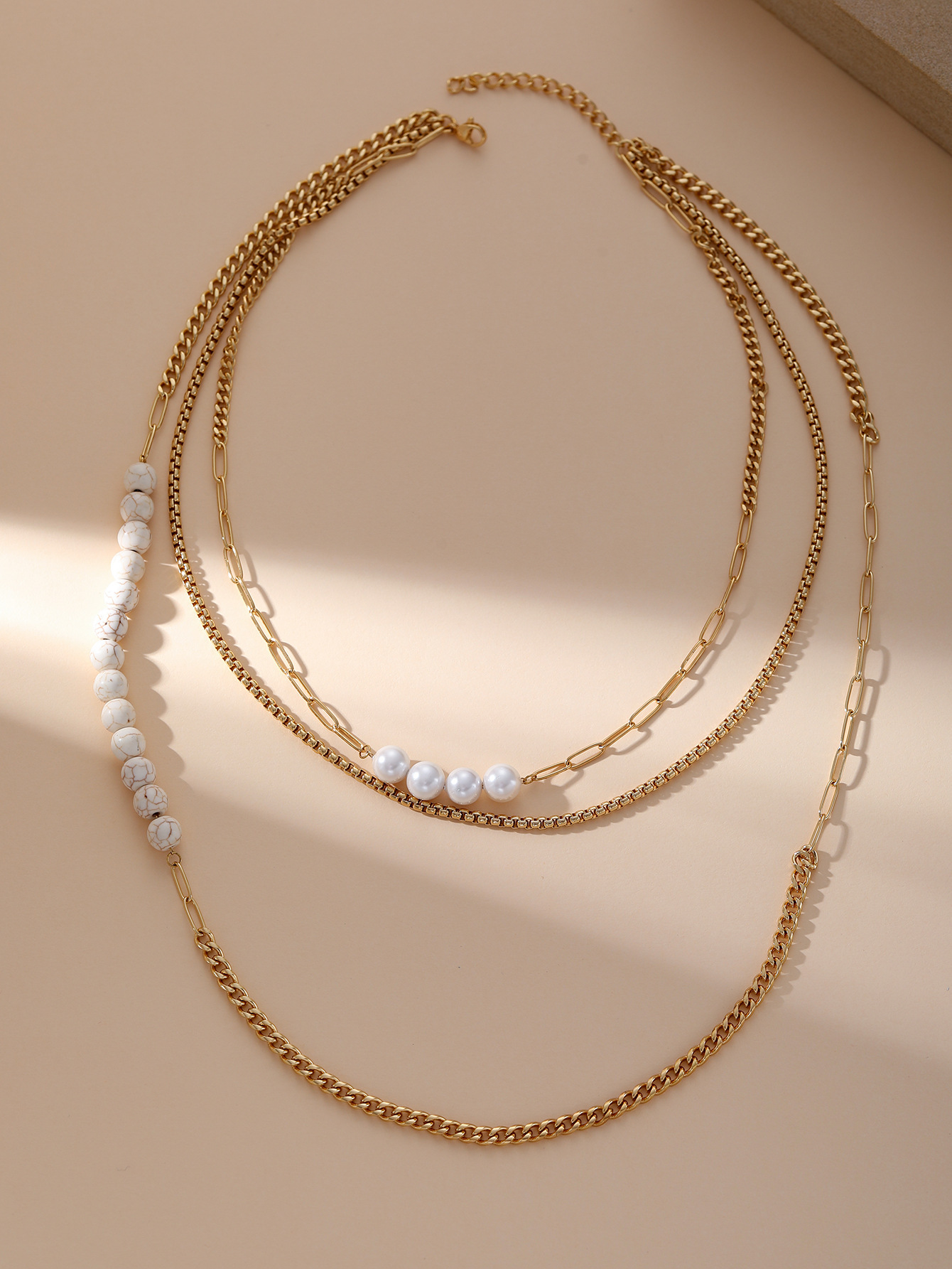 Imitation Pearl Necklace Women's Accessible Luxury Niche Elegant Double-Layered Clavicle Chain  New Original Design Accessories