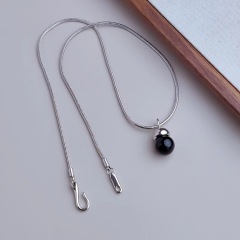 Black Onyx Pendant Necklace-85