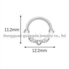 Nose Ring 31 # Titanium Natural Color