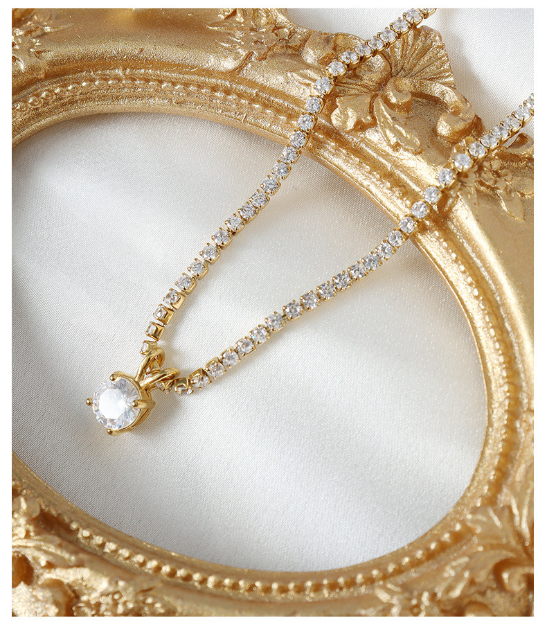 PVD Coated Real Gold Plated 18K Gold Geometric 304 Stainless Steel Fashion Waterproof Non Tarnish 304 Stainless Steel Necklace