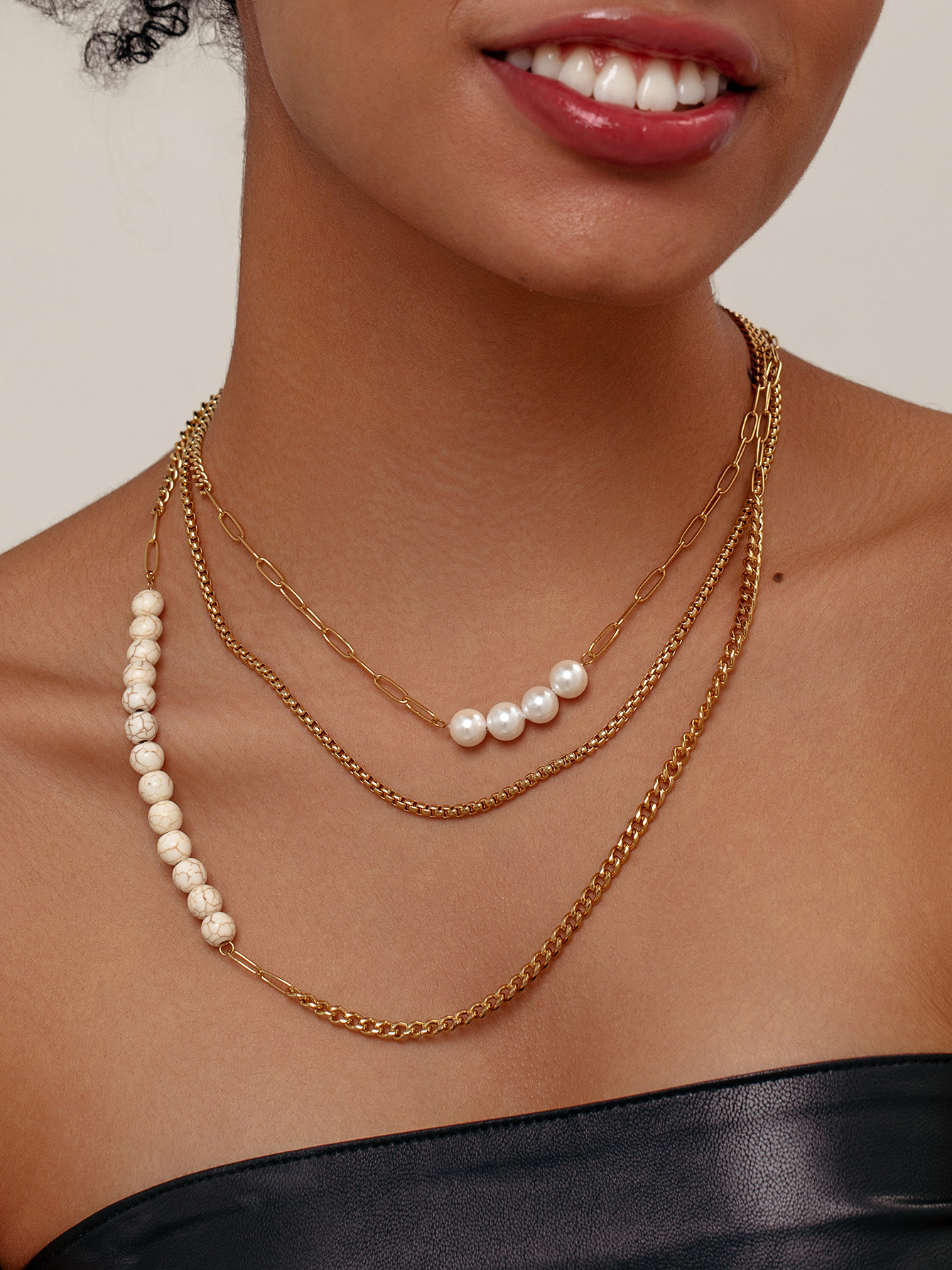 Imitation Pearl Necklace Women's Accessible Luxury Niche Elegant Double-Layered Clavicle Chain  New Original Design Accessories