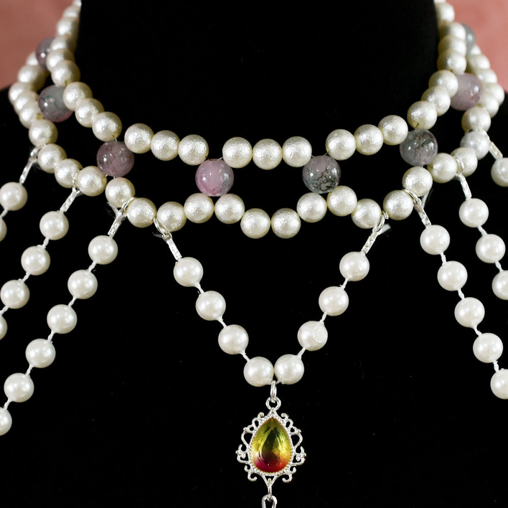 Classic Long Pearl Dress With Heart Pendant Artificial Crystal Accessories Women's Party Banquet Body Chain Original Design