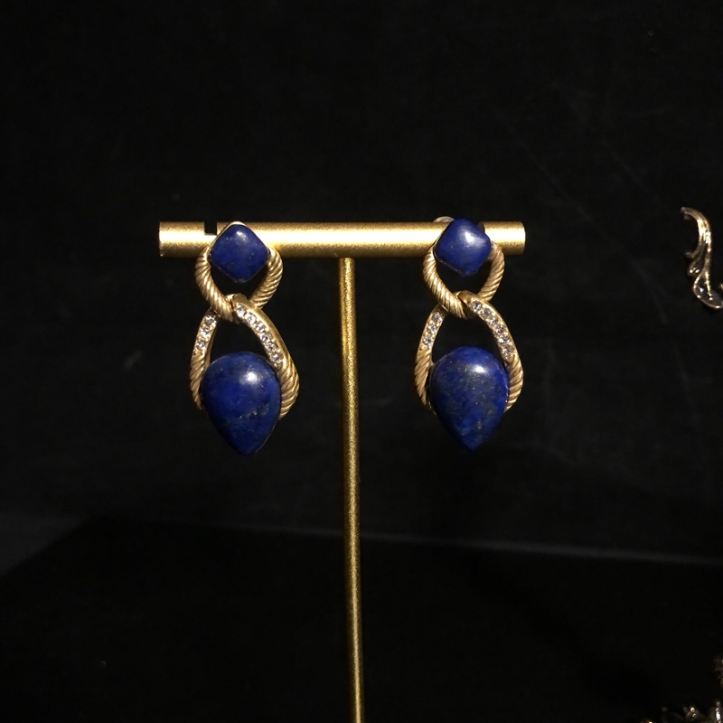 1 Pair Vintage Style Classic Style Geometric Water Droplets Brass Drop Earrings