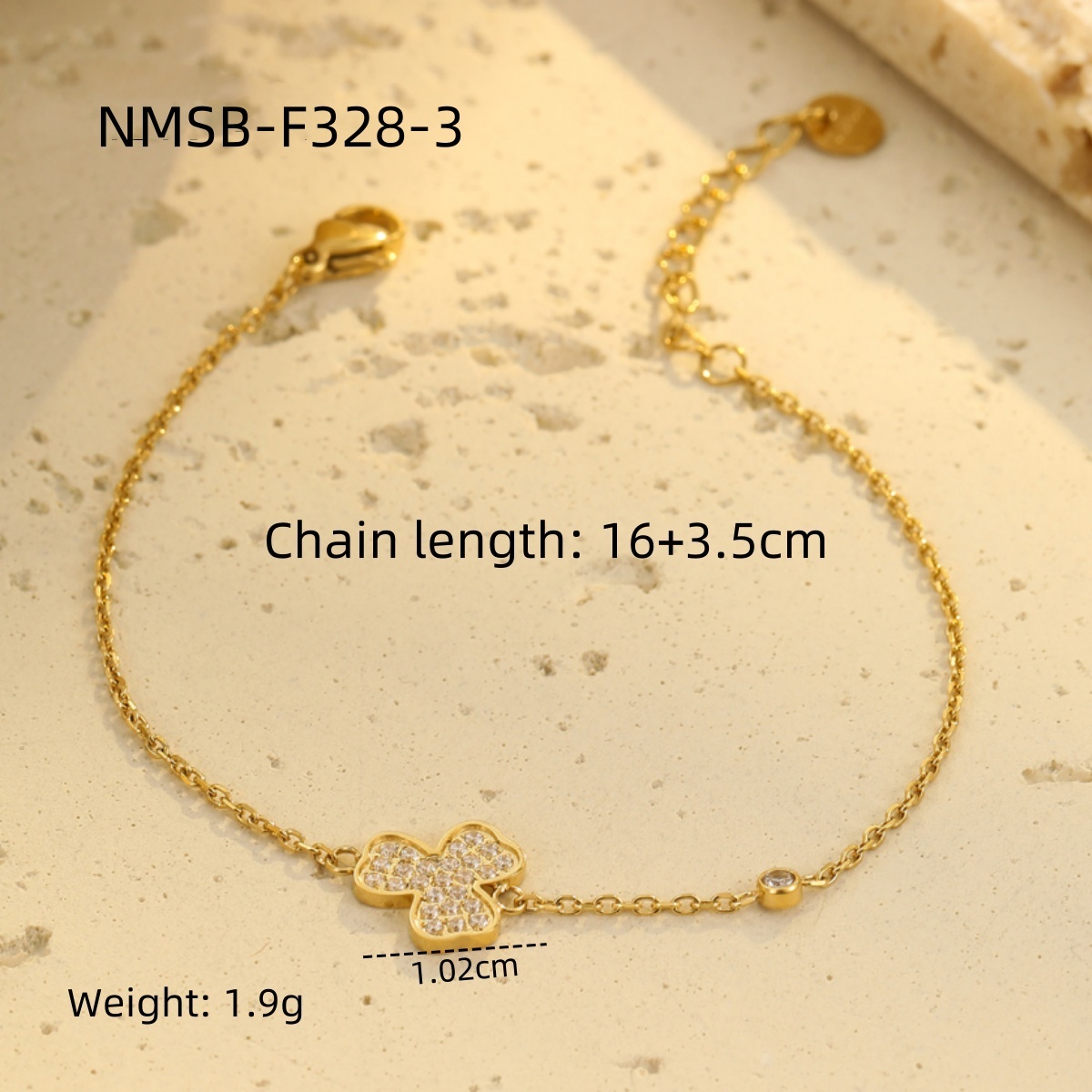 Style Personality Small Flower Dog Paw Cute Simple Titanium Steel 304 Stainless Steel Bracelet Non-Fading Design Sense Light Luxury Hand Jewelry Wholesale