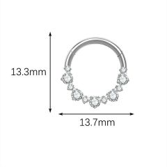 Nose Ring 48#Titanium Natural Color