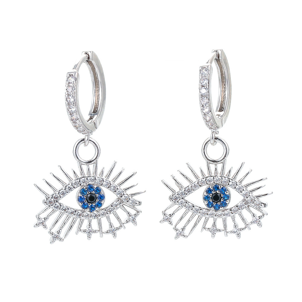 Fashion Lucky Eye Copper Earrings