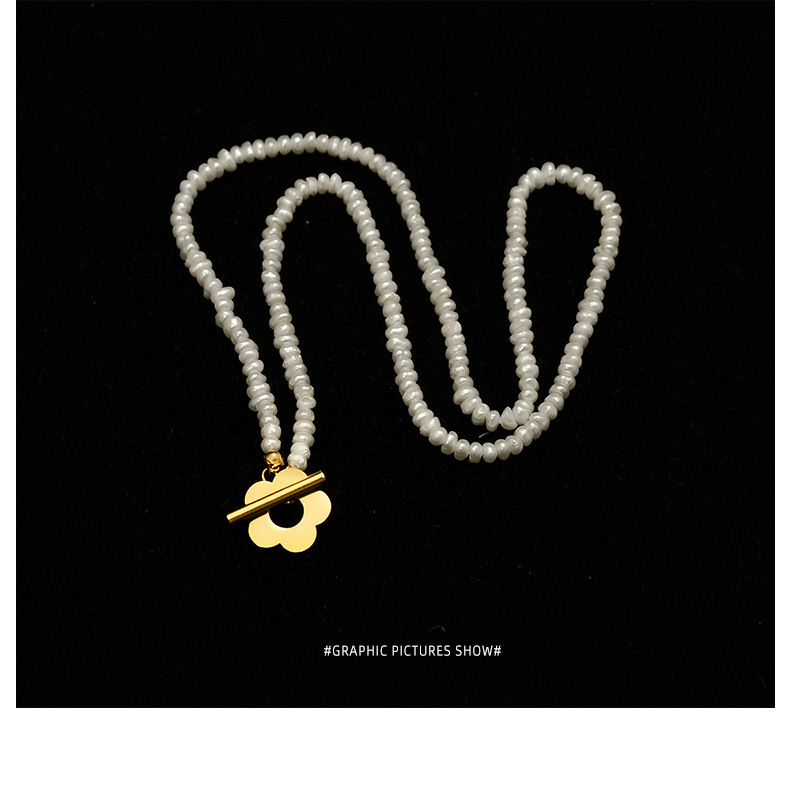 PVD Coated Real Gold Plated 18K Gold Flower 304 Stainless Steel French Style Waterproof Non Tarnish Choker