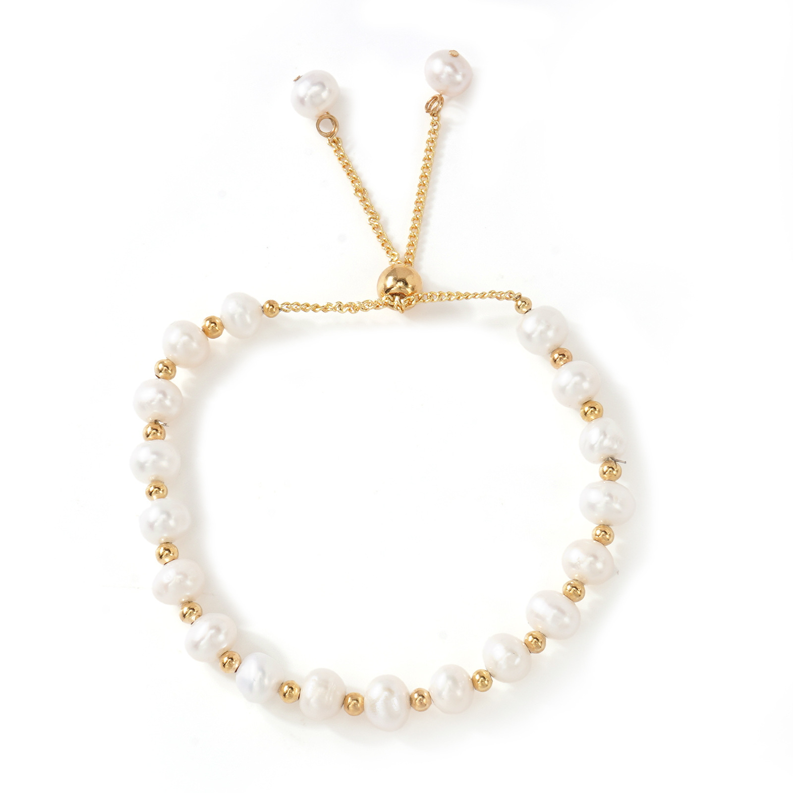 Elegant Pearl Metal Bracelet Fashion Women's Business Gift Cross Ring Bracelet Fashion Chain Accessory Suitable For Parties And Travel