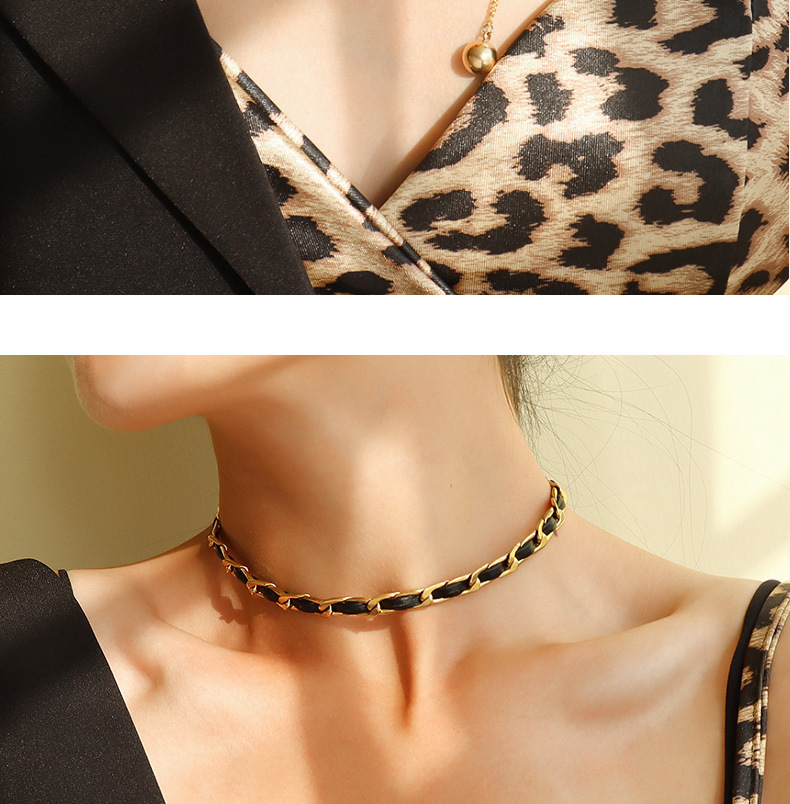 PVD Coated Real Gold Plated 18K Gold Geometric 304 Stainless Steel Fashion Waterproof Non Tarnish 304 Stainless Steel Necklace