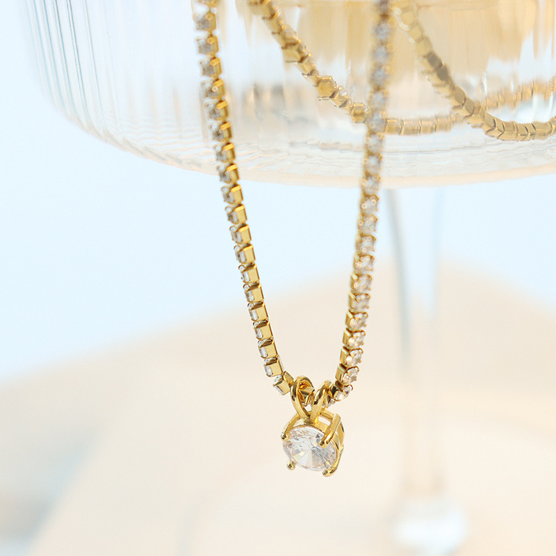 PVD Coated Real Gold Plated 18K Gold Geometric 304 Stainless Steel Fashion Waterproof Non Tarnish 304 Stainless Steel Necklace