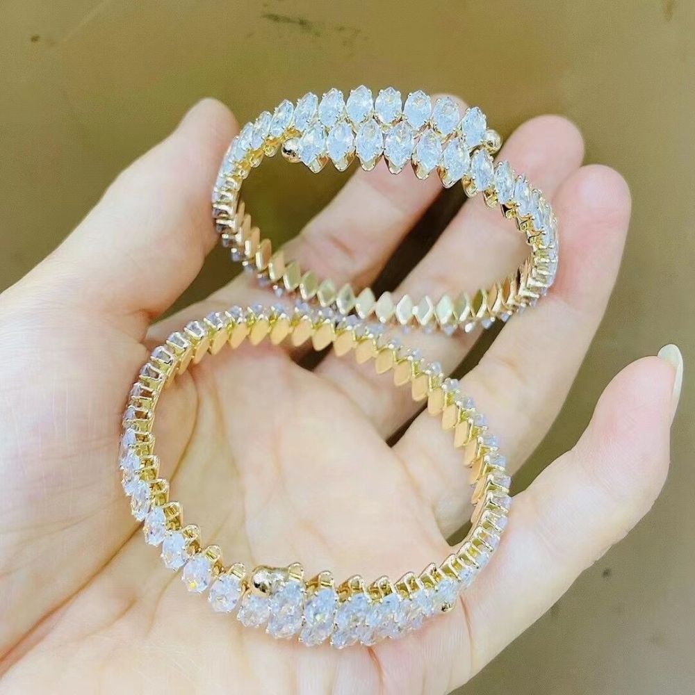 Foreign Trade New Horse Eye Bracelet  Fashion And Fully-jewelled Zircon Bracelet Hip Hop Male And Female Bracelets One Piece Dropshipping