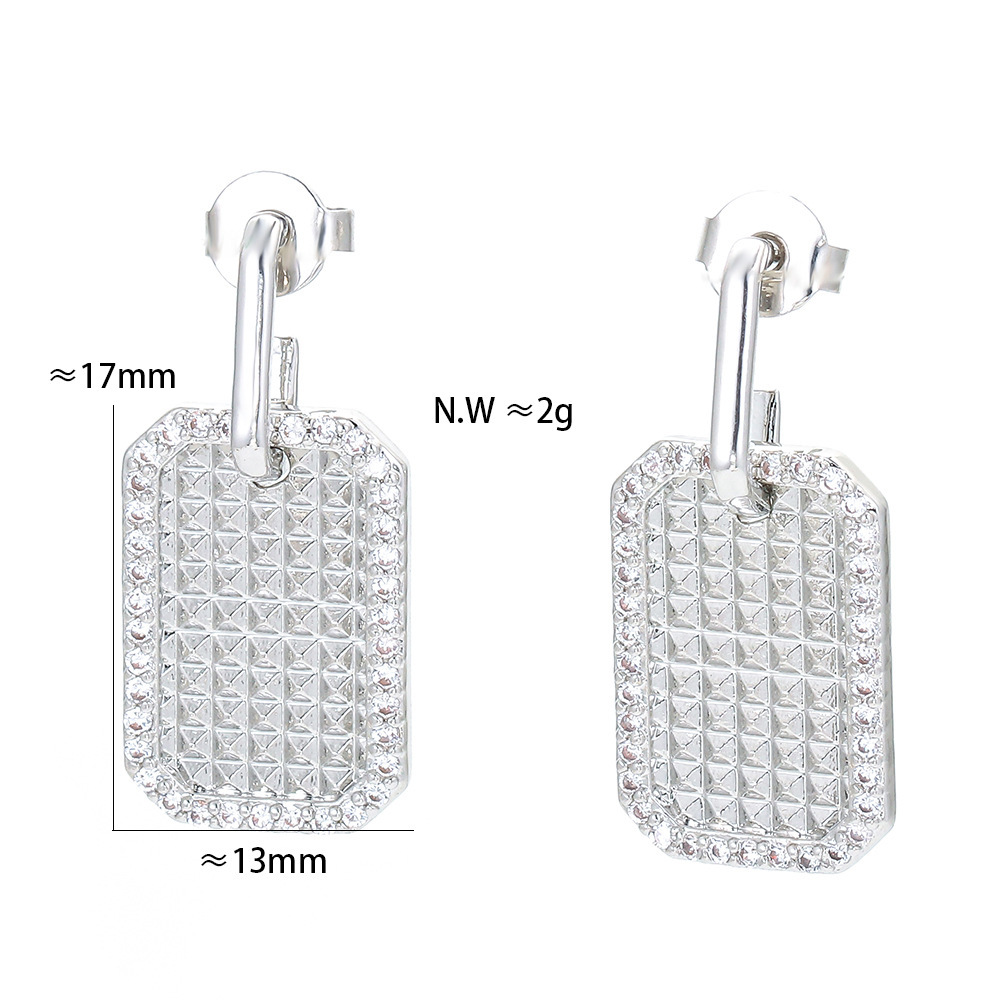 Fashion Square Copper Earrings Wholesale Nihaojewelry