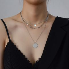 Steel Three-Layer Necklace