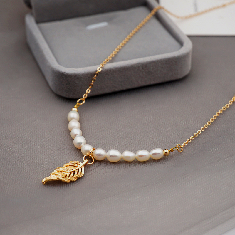 Bohemian Irregular Freshwater Pearl Necklace Accessories Vintage Coin Heart Cross Women's Collarbone Chain Women's Jewelry
